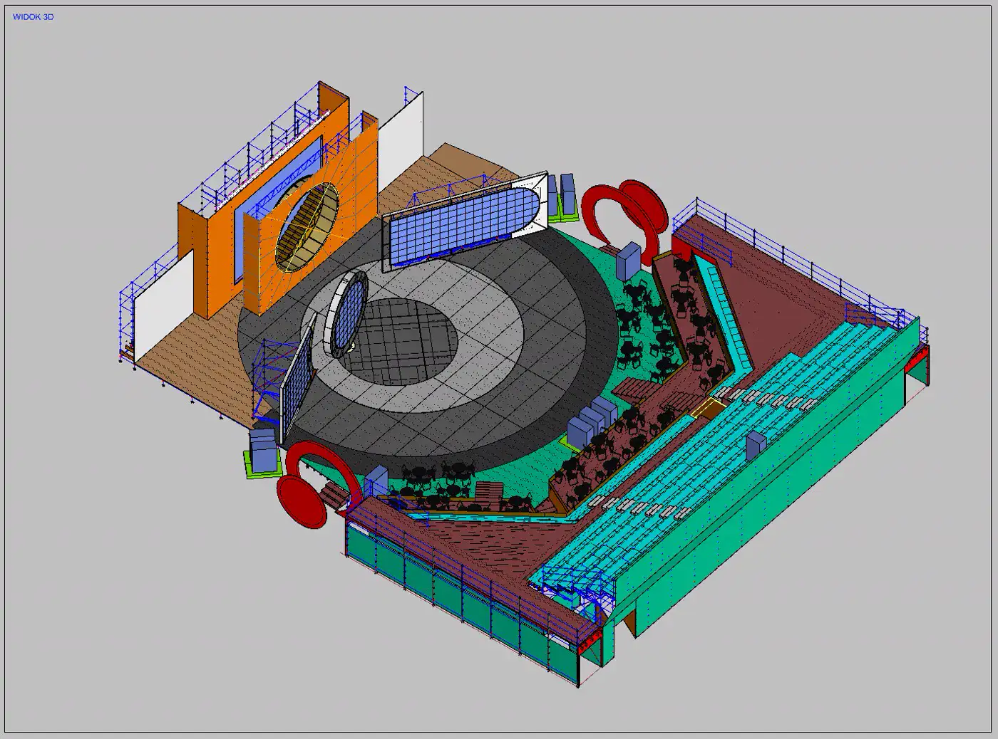 Projekt techniczny sceny plenerowej 12 na 16 metrów