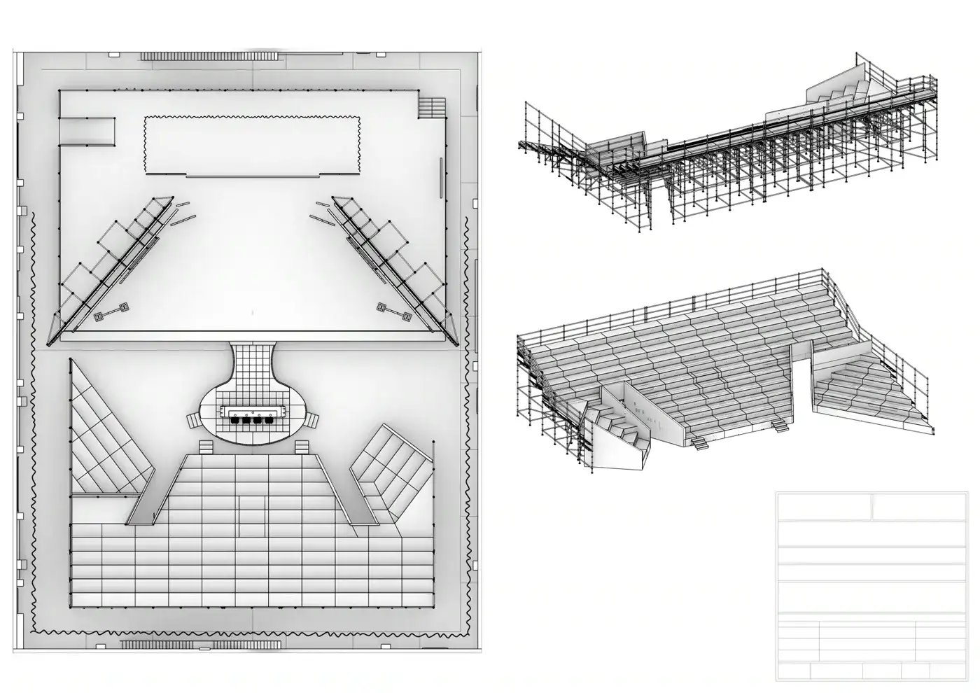Plan trybun i rusztowań